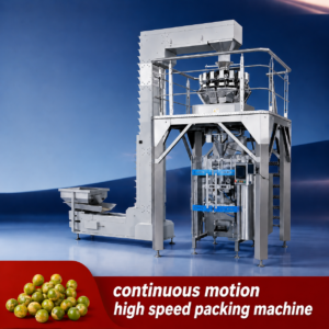 continuous motion high speed packing machine for peas