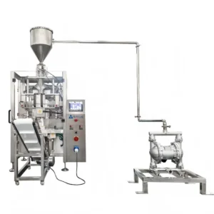 Vertical form fill seal liquid paste sauce bagging packing machine with rotor pump