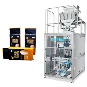 Fully automatic vacuum packaging machine for brick shape bags